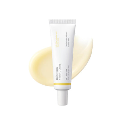 mixsoon Vitamin C Cream - Hydrating Face Moisturizer with 7 Vitamin C Derivatives for Radiant, Even-Toned Skin, Lightweight Korean Glass Skin Care, 30ml