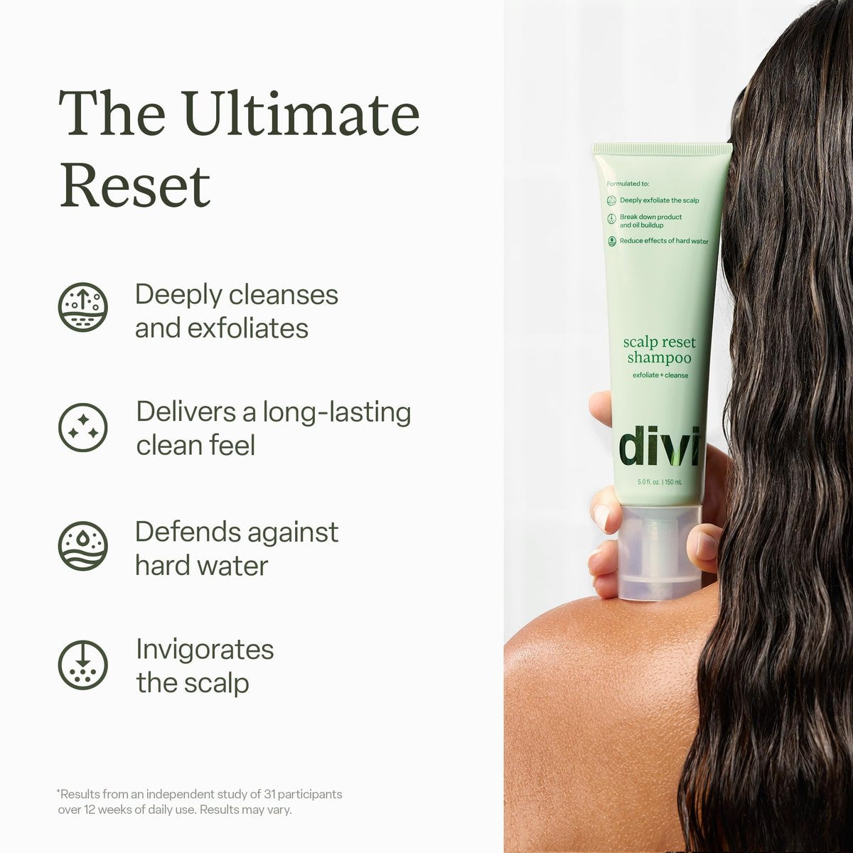 Divi Clarifying Scalp Reset Shampoo - Weekly Deep Cleansing Treatment for Product Buildup and Hard Water, 34 Fl Oz Avelisse
