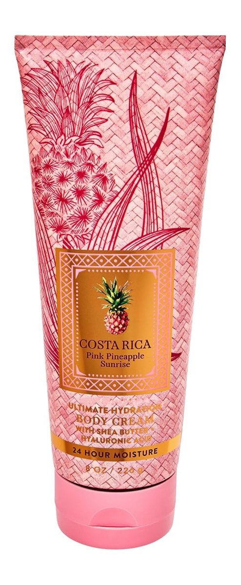 Bath & Body Works Ultimate Hydration Body Cream for Women, 8 fl oz - Costa Rica Pink Pineapple Sunrise Avelisse