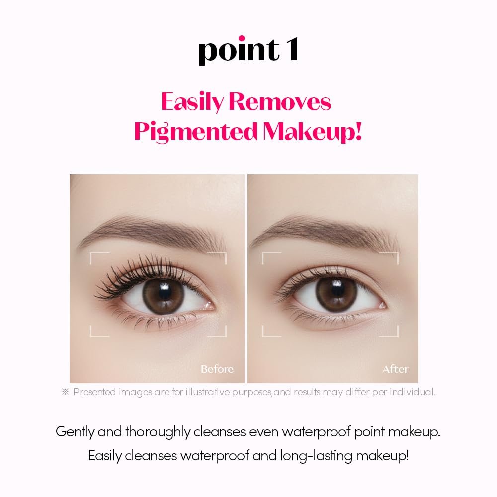 ETUDE Lip & Eye Remover - Gentle Water and Oil Formula, 8.45 fl.oz (250ml) - Deep Cleansing Makeup Remover for Sensitive Skin, Korean Skin Care Avelisse
