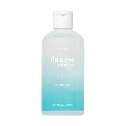 ETUDE Lip & Eye Remover - Gentle Water and Oil Formula, 8.45 fl.oz (250ml) - Deep Cleansing Makeup Remover for Sensitive Skin, Korean Skin Care Avelisse