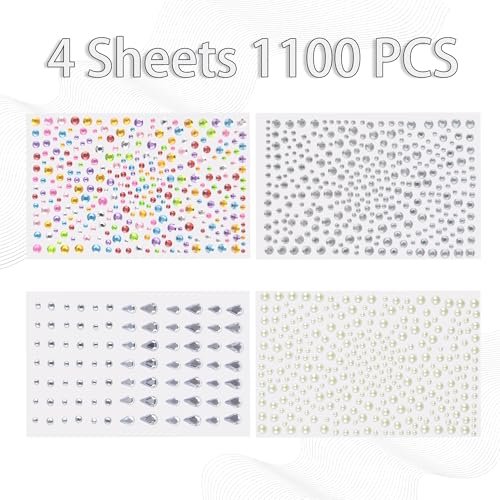 Self-Adhesive Face Gems & Body Glitter: Festival Rave Essentials - Temporary Tattoo Rhinestones for Women - görsel 14