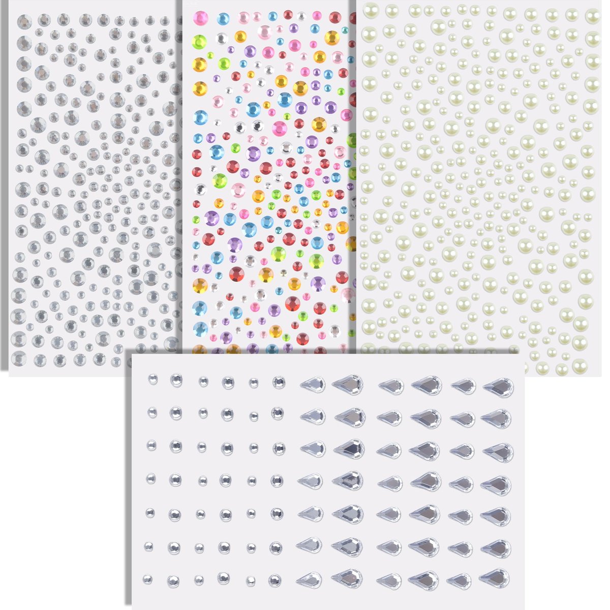 Self-Adhesive Face Gems & Body Glitter: Festival Rave Essentials - Temporary Tattoo Rhinestones for Women - görsel 1