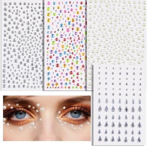 Self-Adhesive Face Gems & Body Glitter: Festival Rave Essentials - Temporary Tattoo Rhinestones for Women - görsel 18