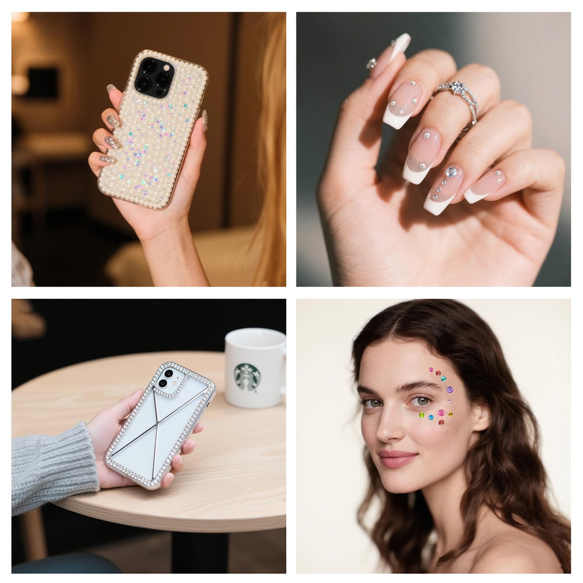 Self-Adhesive Face Gems & Body Glitter: Festival Rave Essentials - Temporary Tattoo Rhinestones for Women - görsel 11