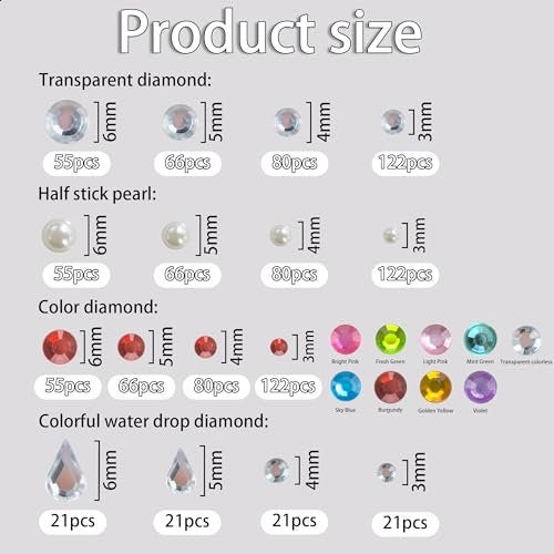 Self-Adhesive Face Gems & Body Glitter: Festival Rave Essentials - Temporary Tattoo Rhinestones for Women - görsel 8