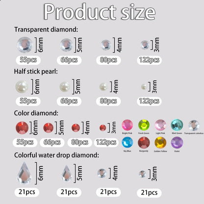 Self-Adhesive Face Gems & Body Glitter: Festival Rave Essentials - Temporary Tattoo Rhinestones for Women