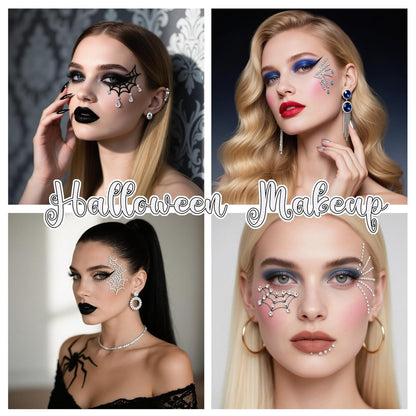 Self-Adhesive Face Gems & Body Glitter: Festival Rave Essentials - Temporary Tattoo Rhinestones for Women