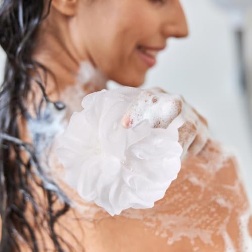 8-Pack Small Loofah Travel Size Bath Sponge 35g Each - White Mesh Pouf Exfoliating Scrunchies - görsel 14