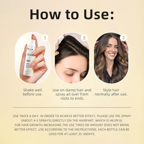 Snidin Hair Growth Spray – Biotin & Rosemary Oil Multi-Effect Scalp Treatment for Thinning Hair with Ginseng & Arborvitae – 60ml Avelisse