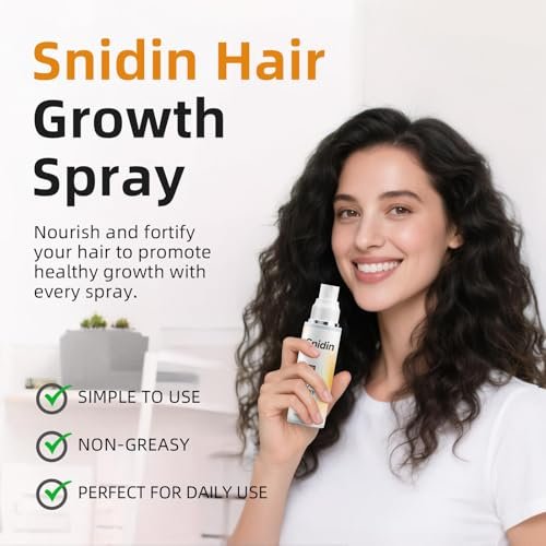 Snidin Hair Growth Spray – Biotin & Rosemary Oil Multi-Effect Scalp Treatment for Thinning Hair with Ginseng & Arborvitae – 60ml Avelisse
