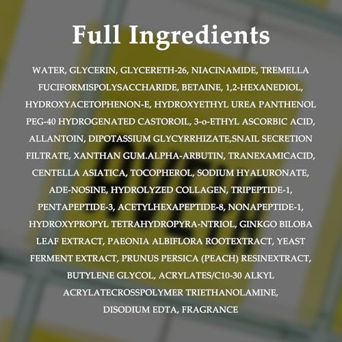 AVEYA Snail Mucin Toner Pads with Collagen & Niacinamide - Hydrating Facial Peeling Pads for Glass Skin & Dark Spots - Pore Minimizing & Brightening Treatment with Peptides & Cica - 100 Count Avelisse