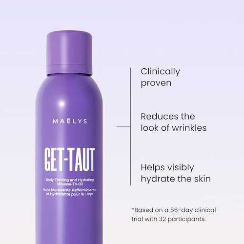 MAËLYS GET-TAUT Hydrating Mousse-to-Oil Body Oil - Glaucine & Sacha Inchi Nourishing Formula for Dry or Crepey Skin - Silky Body Oil for Women (6.7 oz) Avelisse