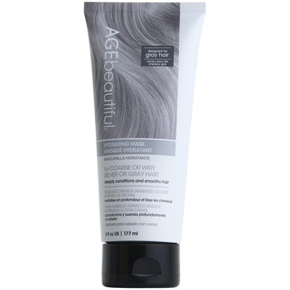 AGE beautiful Hydrating Mask for Wiry, Coarse Silver or Gray Hair – Deep Conditioning Treatment with Silk Amino Acids & Keratin, Reduces Frizz for Smooth, Shiny Hair