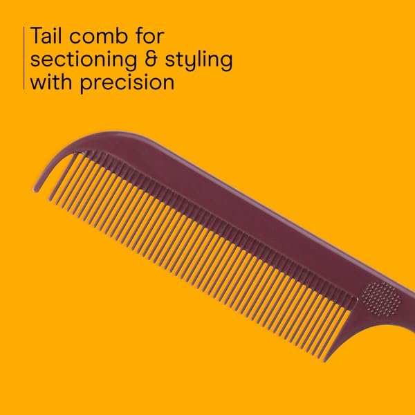 Conair Slick Back Tail Comb Set, 3-Pack with Fine Tooth Tail Comb, Edge Brush, and Smoothing Brush for Teasing, Parting, and Smoothing Sleek Hair Styles, Control Hair Flyaways - görsel 3