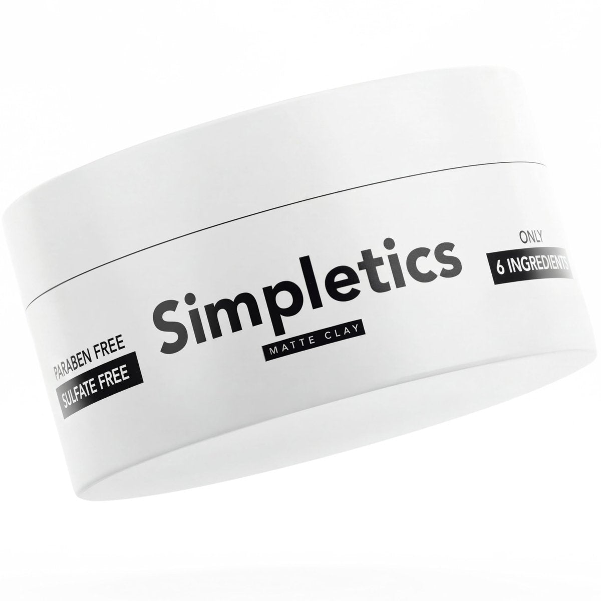 Simpletics Hair Clay for Men – Natural 6 Ingredient Matte Styling Clay with Beeswax & Coconut Oil, Strong Hold, Water Based, Non-Greasy, Vanilla Scent – 2 oz Avelisse