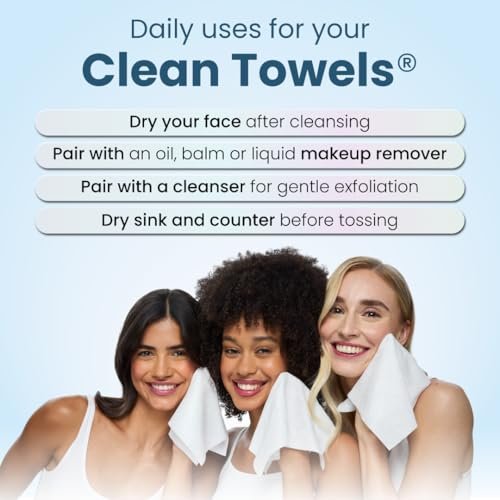 Clean Skin Club Clean Towels® XL Variety 4-Pack Travel Set – Disposable Face Towels with Original, Sensitive, Blemish Control & Healthy Aging – 40 Count Total - görsel 17