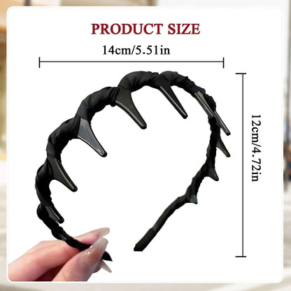 5-Pack Zig Zag Headbands - Retro High Skull U-Shape Fashion Hair Comb Headbands for Women and Girls Avelisse
