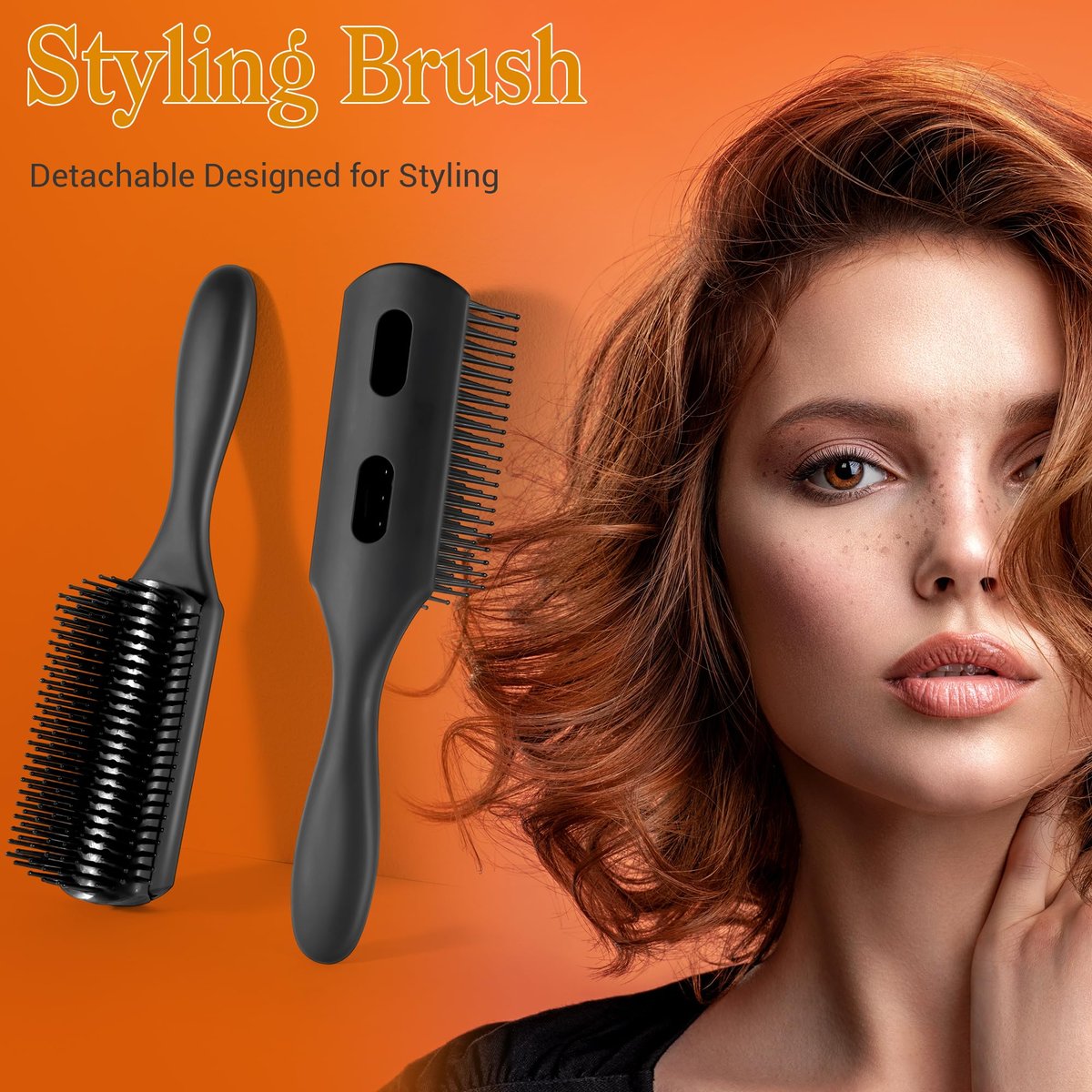 SALONSILK 5-Piece Hair Brush Comb Set for Men and Women – Paddle Styling Brushes, Wide & Fine Tooth Combs, Rat Tail Parting Barber Professional Set for Detangling All Hair Types Avelisse