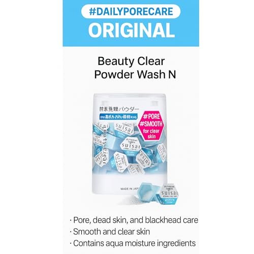 Kane-bo Sui-sai Beauty Clear Enzyme Powder Face Wash - 2 Packs of 32pcs, Japanese Skincare - No Fragrance or Colorants - Exfoliates & Cleanses Pores - Exfoliator for Face (Korean Ver.) Avelisse