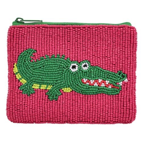 Bamboo Trading Gator Essential Pouch – 4.75-Inch Multicolor Beaded Cosmetic Case - görsel 2