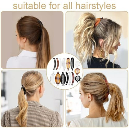 15PCS Banana Hair Clips Set for Women - Large, Small, and Mini Sizes for Thick & Thin Hair - Ponytail & Curly Hair Accessories - 5 Unique Styles - Resin Clips