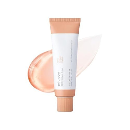 mixsoon PDRN Collagen Cream - Firming, Hydrating & Revitalizing Lightweight Face Gel with Collagen Peptides, Nourishing Moisturizer for Smooth Skin, 50ml / 1.69 fl.oz. Korean Glass Skin Care Avelisse