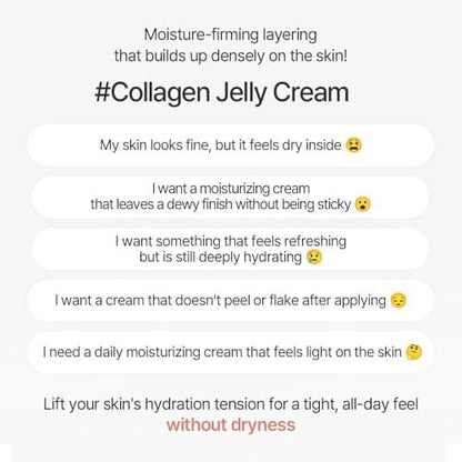 mixsoon PDRN Collagen Cream - Firming, Hydrating & Revitalizing Lightweight Face Gel with Collagen Peptides, Nourishing Moisturizer for Smooth Skin, 50ml / 1.69 fl.oz. Korean Glass Skin Care Avelisse