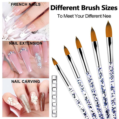 MUSILAN Monomer Acrylic Nail Liquid 4oz – Professional Acrylic Liquid for Acrylic Powder, Non-Yellowing Formula with 5pcs Nail Brush Dappen Dish Set for Beginners & DIY Nail Extension