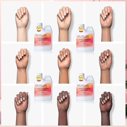 MUSILAN Monomer Acrylic Nail Liquid 4oz – Professional Acrylic Liquid for Acrylic Powder, Non-Yellowing Formula with 5pcs Nail Brush Dappen Dish Set for Beginners & DIY Nail Extension - görsel 14