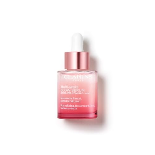 Clarins Multi-Active Brightening Glow Serum with Vitamin C + AHA | Visibly Brightens, Evens Tone, Smooths Texture + Refines Pores | All Skin Types | 1 Fl Oz Avelisse