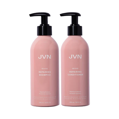 JVN Revive Repairing Shampoo and Conditioner Set – Strengthen & Repair Damaged, Color Treated, or Fragile Hair – Silicone & Sulfate Free – 10 Fl Oz Each (20 Fl Oz Total) Avelisse