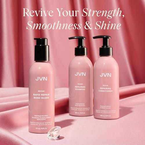 JVN Revive Repairing Shampoo and Conditioner Set – Strengthen & Repair Damaged, Color Treated, or Fragile Hair – Silicone & Sulfate Free – 10 Fl Oz Each (20 Fl Oz Total) Avelisse