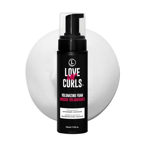 Love Ur Curls Volumizing Foam - Lightweight Mousse for Curly Hair, Volume & Definition, Frizz Control, Soft Hold, Vegan, Silicone-Free, Quick-Drying, 7.3 Fl Oz Avelisse