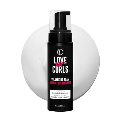 Love Ur Curls Volumizing Foam - Lightweight Mousse for Curly Hair, Volume & Definition, Frizz Control, Soft Hold, Vegan, Silicone-Free, Quick-Drying, 7.3 Fl Oz Avelisse