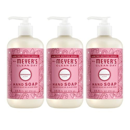 Mrs. MEYER'S Clean Day Liquid Hand Soap, Peppermint, 12.5 oz (Pack of 3) Avelisse