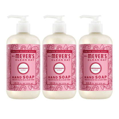 Mrs. MEYER'S Clean Day Liquid Hand Soap, Peppermint, 12.5 oz (Pack of 3) Avelisse