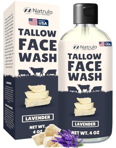 Natrulo Beef Tallow Soap – All Natural Grass Fed Tallow Face Wash – Moisturizing, Exfoliating Face Cleanser for Eczema, Dry, Itchy, Sensitive Skin – Handcrafted Bath Soap for Adults & Kids – Made in USA - görsel 2