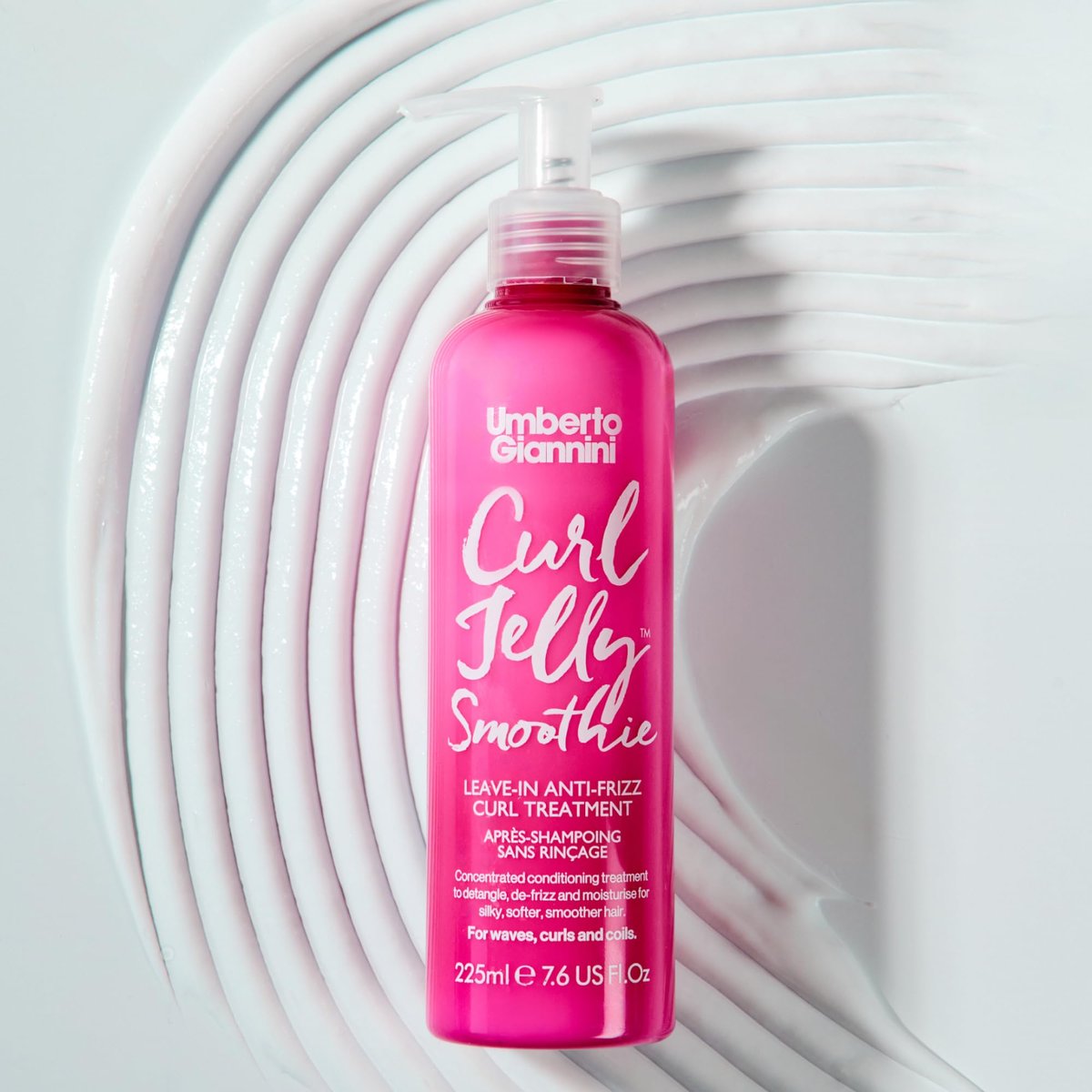 Umberto Giannini Curl Jelly Smoothie 225 ML (Pack of 2) – Hydrating Curl Cream for Defined, Frizz-Free Curls Avelisse