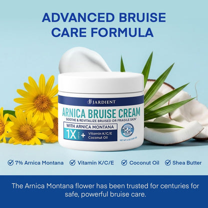 Arnica Bruise Cream Extra-Strength: Fast-Acting for Bruising & Swelling on Thin Skin - Advanced Formula with Arnica Montana, Vitamin K, C & E - Soothing Hydrating for Face and Body (4 Fl Oz) Avelisse
