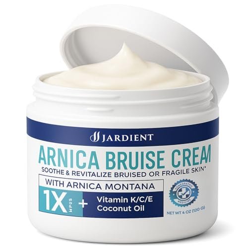 Arnica Bruise Cream Extra-Strength: Fast-Acting for Bruising & Swelling on Thin Skin - Advanced Formula with Arnica Montana, Vitamin K, C & E - Soothing Hydrating for Face and Body (4 Fl Oz) Avelisse