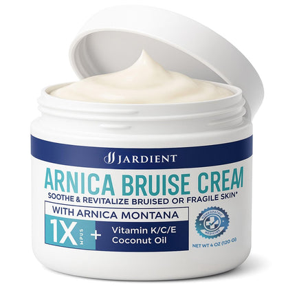 Arnica Bruise Cream Extra-Strength: Fast-Acting for Bruising & Swelling on Thin Skin - Advanced Formula with Arnica Montana, Vitamin K, C & E - Soothing Hydrating for Face and Body (4 Fl Oz) Avelisse
