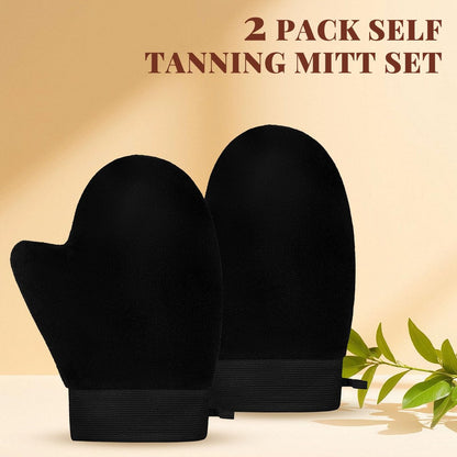 ÖkoStamm 2 Pack Self Tanning Mitt - Elastic Wrist Tanning Gloves Prevents Staining, Tanning Mitt Applicator for Tanning Mousse or Lotion