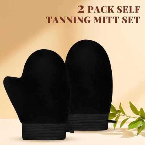ÖkoStamm 2 Pack Self Tanning Mitt - Elastic Wrist Tanning Gloves Prevents Staining, Tanning Mitt Applicator for Tanning Mousse or Lotion - görsel 14