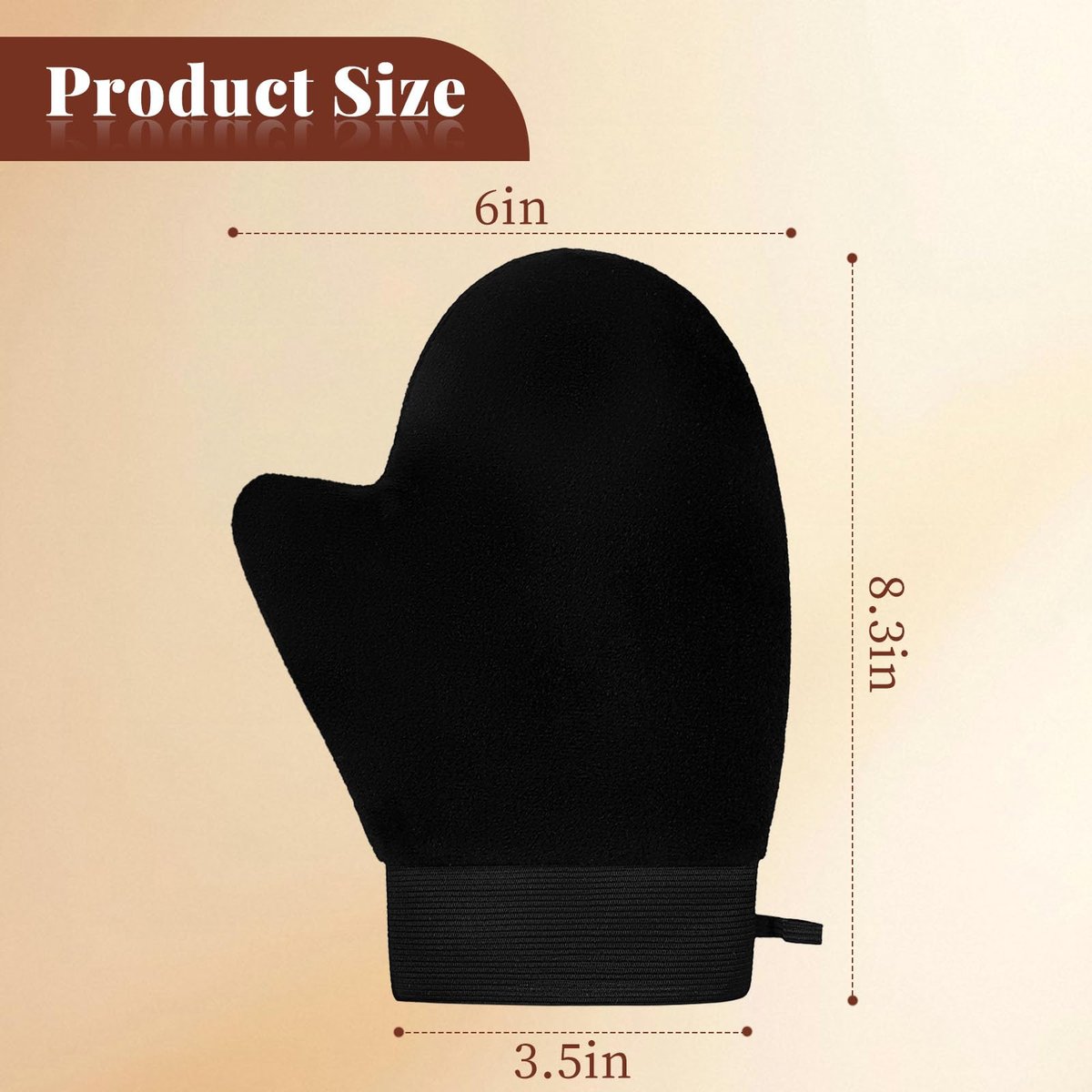 ÖkoStamm 2 Pack Self Tanning Mitt - Elastic Wrist Tanning Gloves Prevents Staining, Tanning Mitt Applicator for Tanning Mousse or Lotion - görsel 3