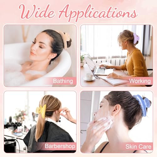 10 PCS Acrylic Hair Claw Clips - Cute Non-slip Large Claw Clamps, Bulk French Shimmering Barrettes for Women & Girls, Strong Hold for Thick or Thin Hair Avelisse