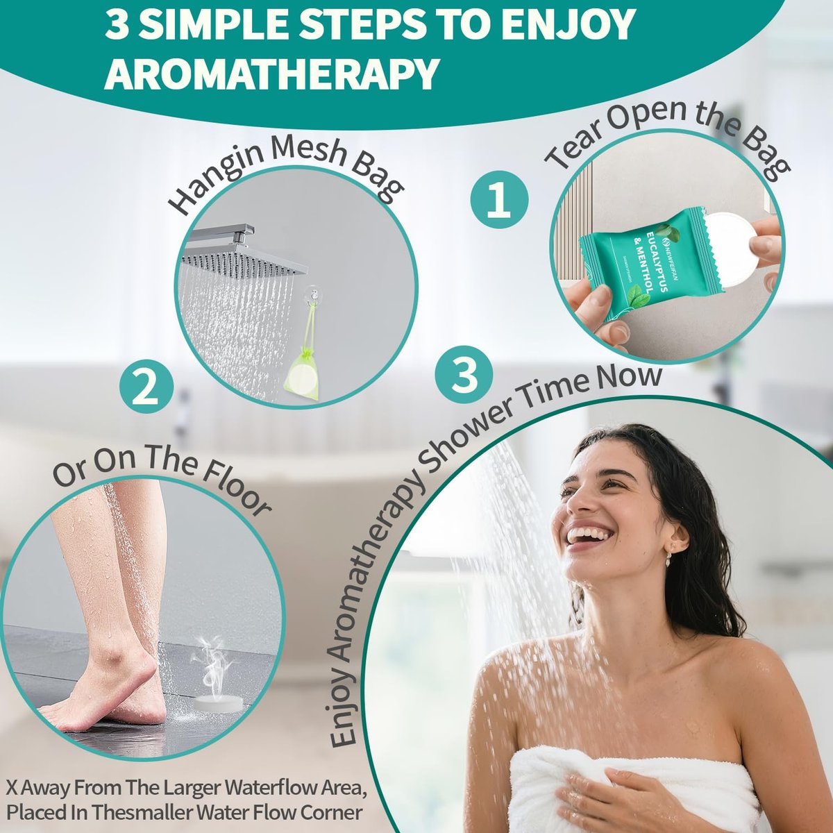 Organic Eucalyptus & Menthol Shower Steamers - 8 Pack Aromatherapy Basket Set for Mom, Wife, Teacher Appreciation Gifts - görsel 14