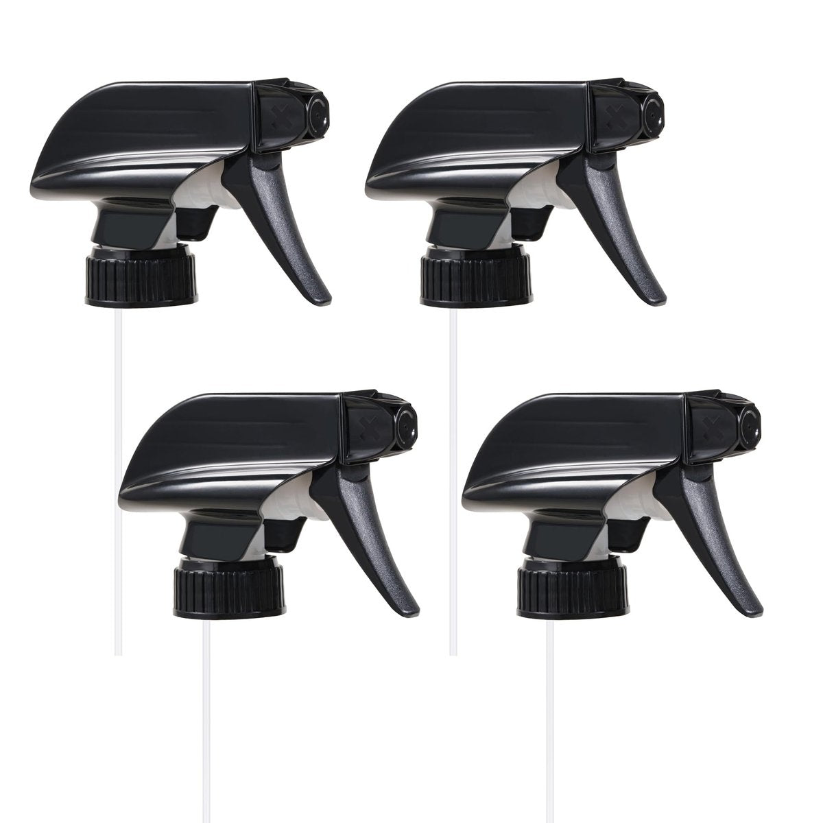 Visberius 4 Pack Trigger Sprayers Replacement Spray Nozzles with Mist Stream Sprayer for 8oz/16oz Glass Spray Bottles - Quality Spray Nozzles for Home, Kitchen, Garden and Office Cleaning Solutions - görsel 1