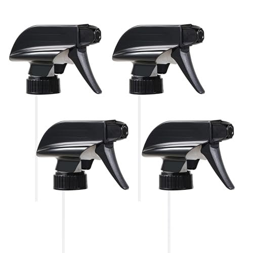 Visberius 4 Pack Trigger Sprayers Replacement Spray Nozzles with Mist Stream Sprayer for 8oz/16oz Glass Spray Bottles - Quality Spray Nozzles for Home, Kitchen, Garden and Office Cleaning Solutions - görsel 2