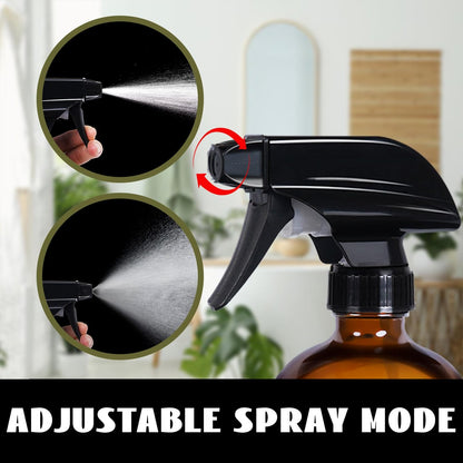 Visberius 4 Pack Trigger Sprayers Replacement Spray Nozzles with Mist Stream Sprayer for 8oz/16oz Glass Spray Bottles - Quality Spray Nozzles for Home, Kitchen, Garden and Office Cleaning Solutions